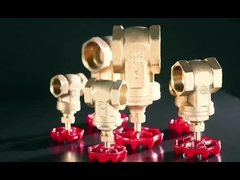 مقبض حديد زهر أنثى × أنثى 4 بوصة صمام بوابة نحاسي