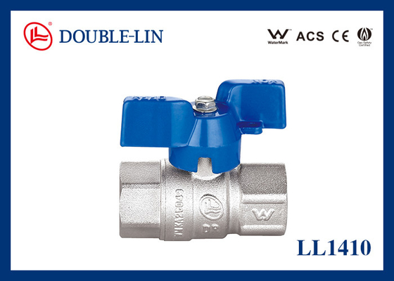 DZR 1/2 "إلى 1" أنثى X خيط طويل 25 بار صمام كروي نحاسي بمقبض T