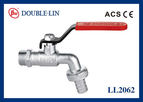 مطلي بالكروم 16 بار 1/2 "× 1/2" خرطوم نحاسي Bibcock