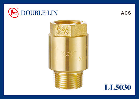 DIN259 خيط 2 "صمامات فحص زنبركية نحاسية أنثى X أنثى