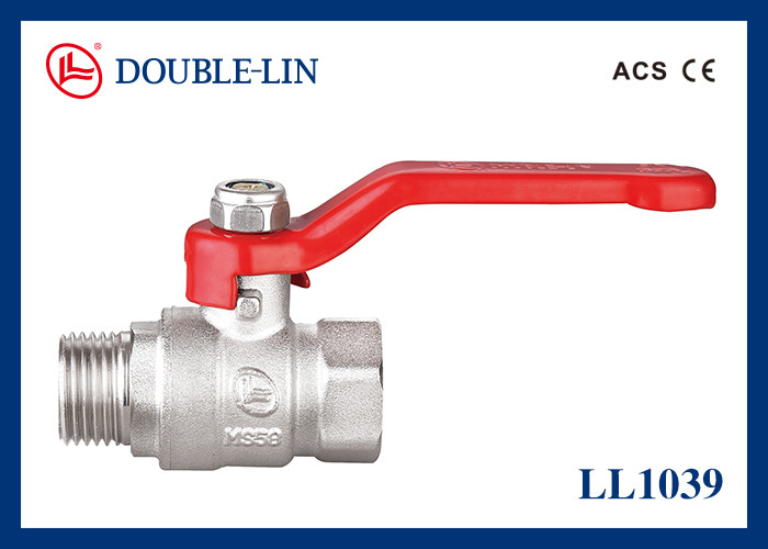 1/4 "إلى 2" ذكر X أنثى 25 بار صمام كروي نحاسي بمقبض رافعة حديدية